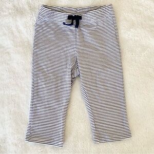 White/Navy Janie and Jack Pants, Size 6-12M